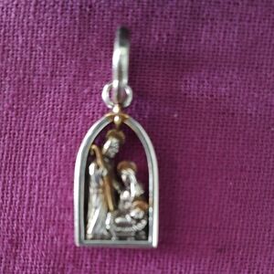 Elegant Two-Tone Religious Pendant